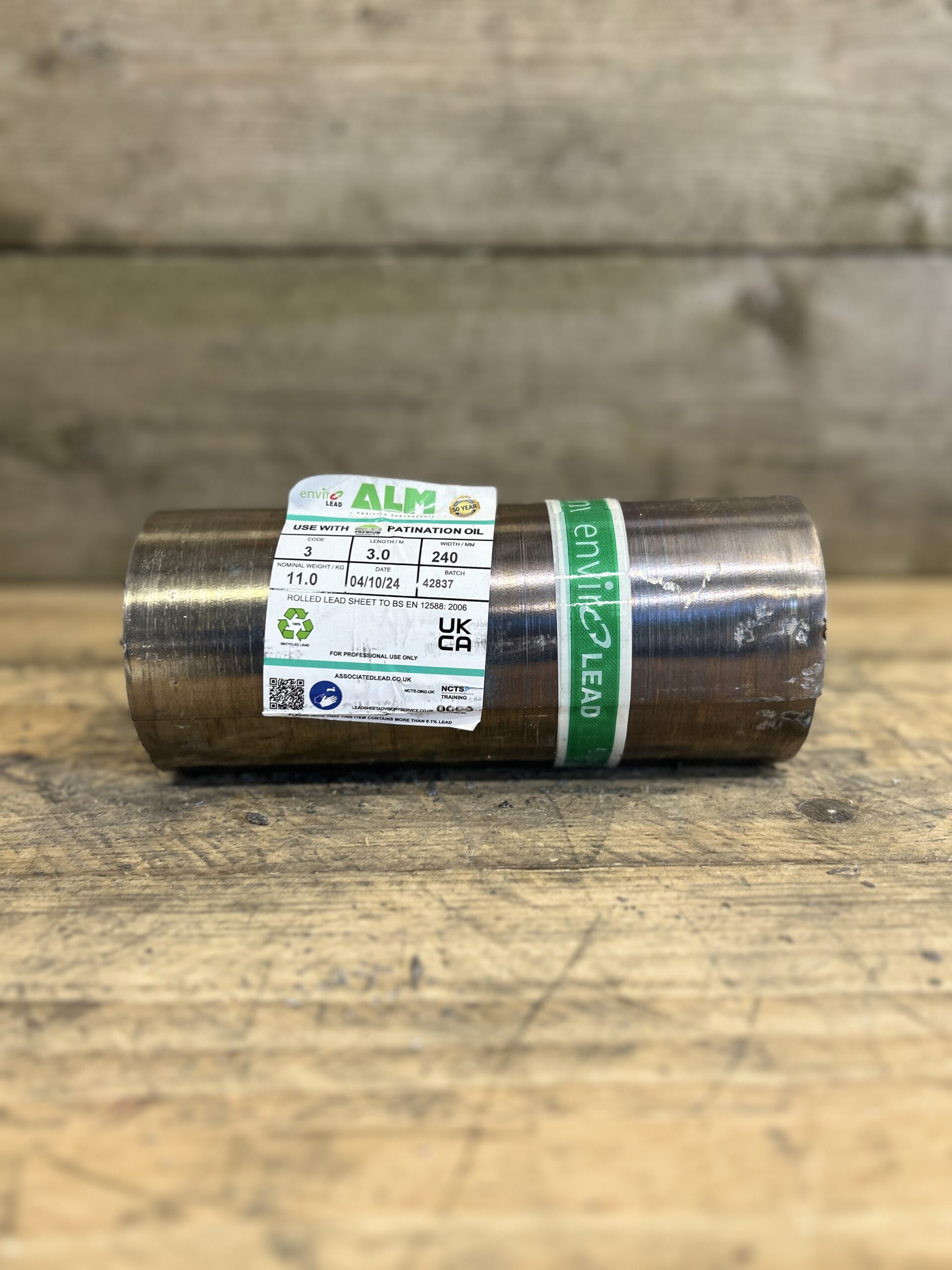 Code 3 lead 6m roll used for soakers and concealed leadwork