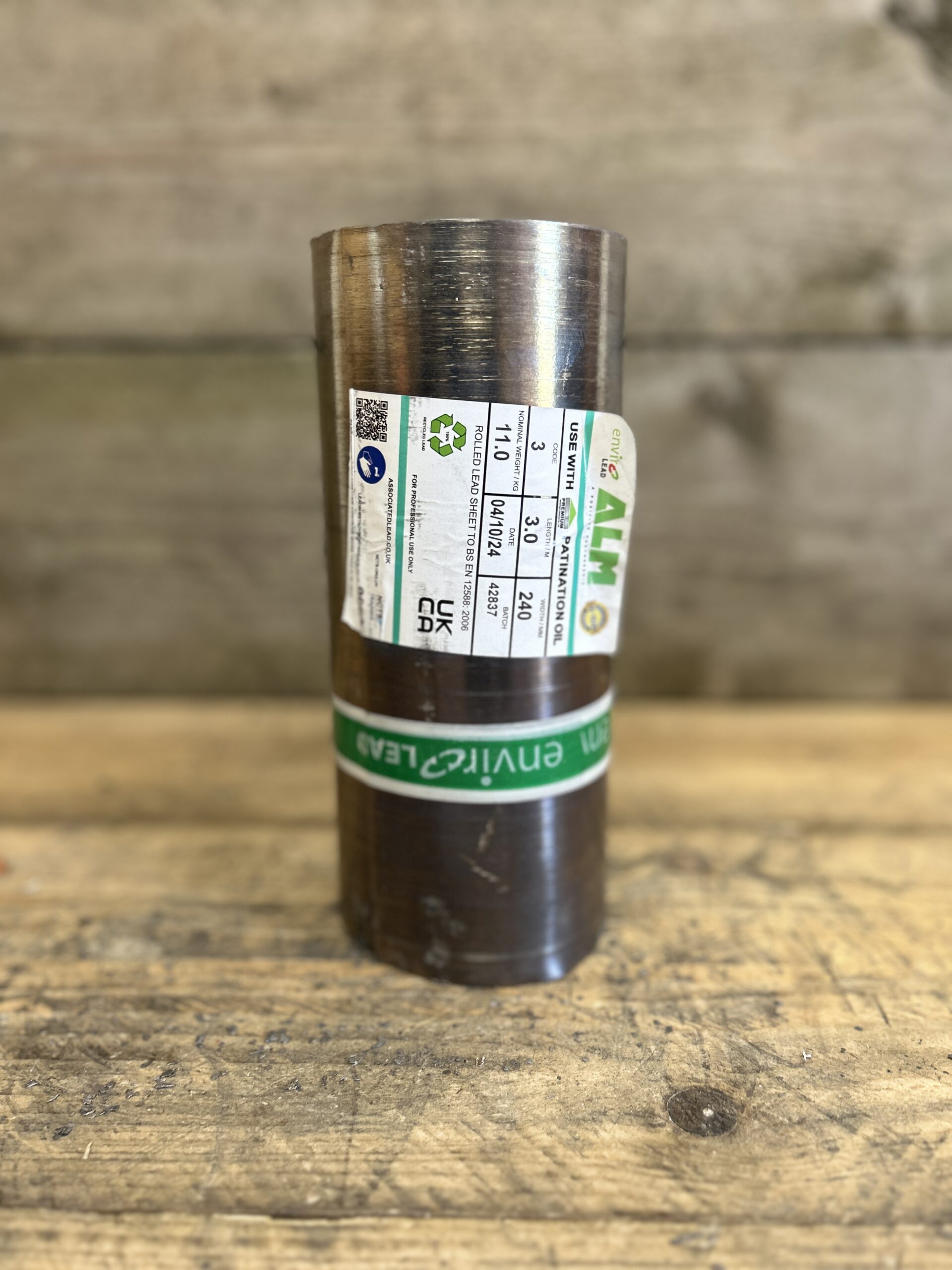 Code 3 240mm lead cut from 6m rolls for larger slates and deeper upstands