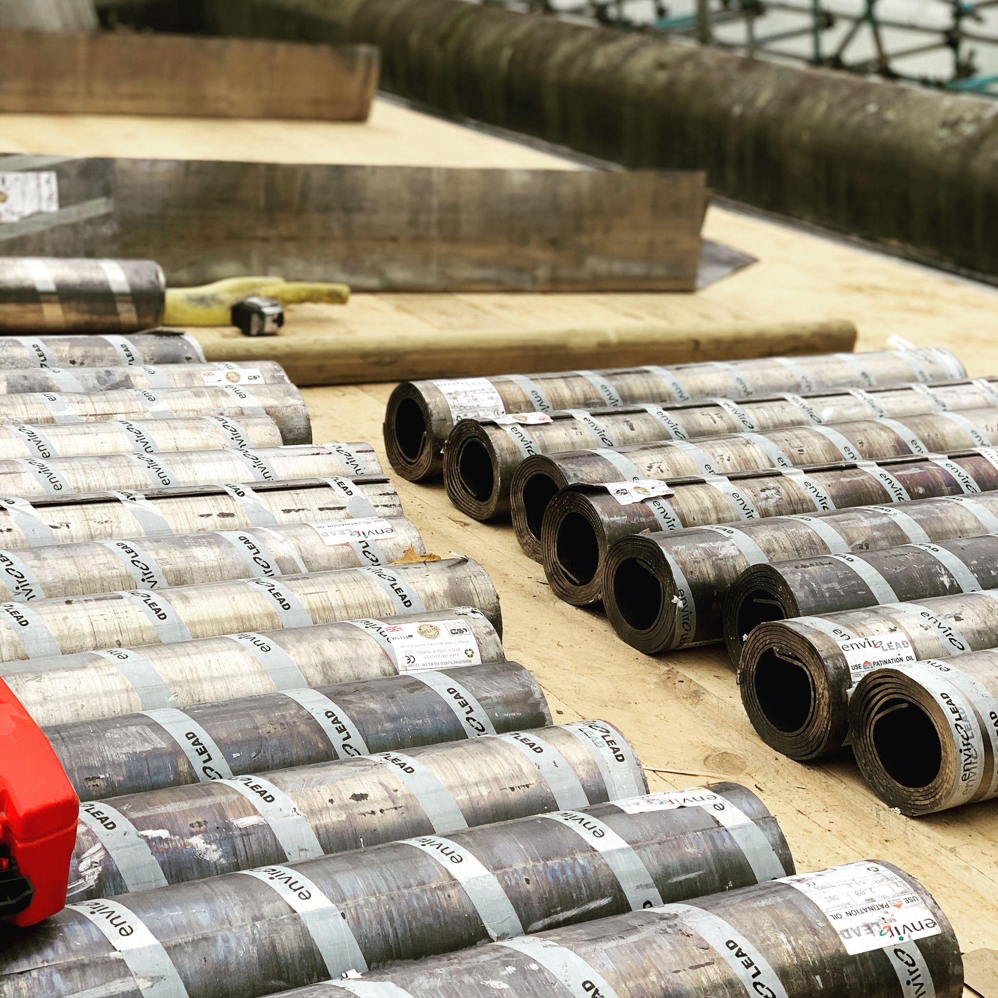 Leadwork installation on roof area showing quality finishing and long-term durability