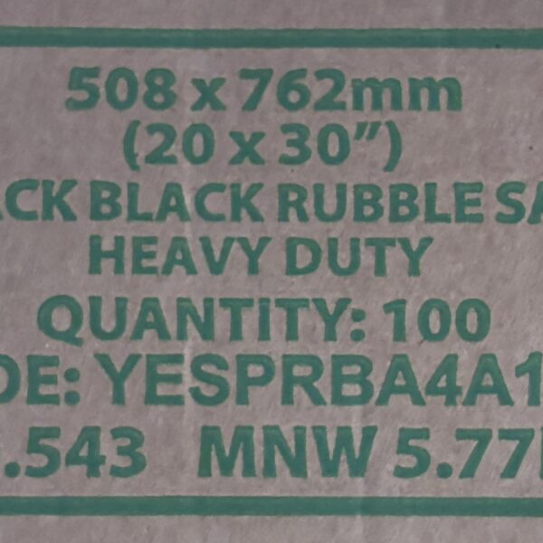 Heavy Duty Black Rubble Sacks