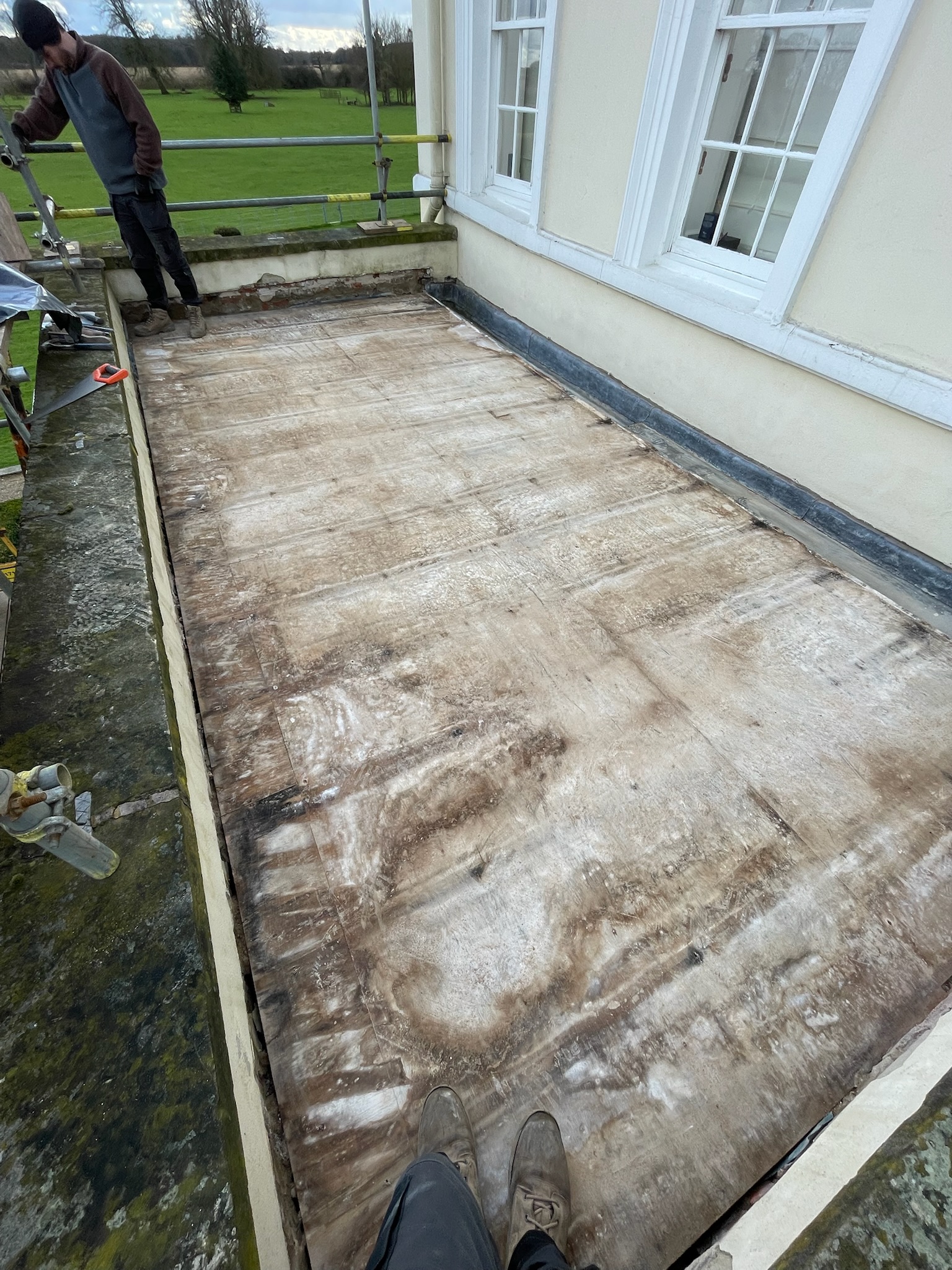 Lead roof stripped back during investigation